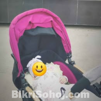 Baby Stroller with Rocking Mood and Adjustable Handle Bar